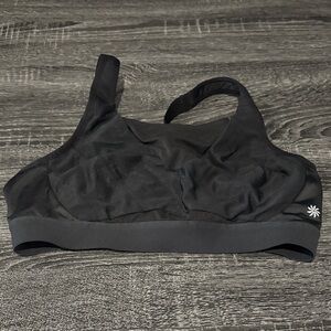 Athleta Black Sports Bra with Floral Accent